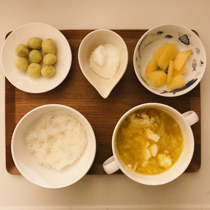 最近の、離乳食。ほっこり朝ごはん。